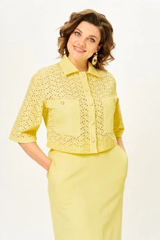 Костюм с юбкой 2345 лимонный Svetlana Style