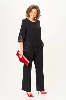 Костюм брючный 2351 черный Svetlana Style