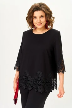 Костюм брючный 2351 черный Svetlana Style