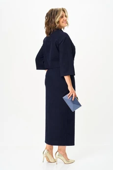 Костюм с юбкой 2352 синий Svetlana Style