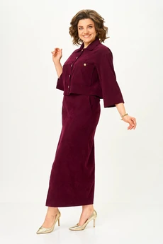 Костюм с юбкой 2352 бордовый Svetlana Style