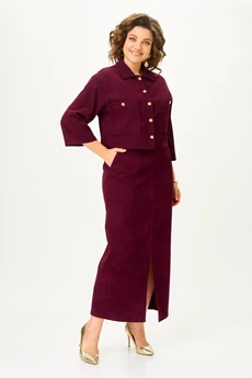 Костюм с юбкой 2352 бордовый Svetlana Style