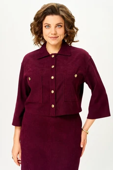 Костюм с юбкой 2352 бордовый Svetlana Style