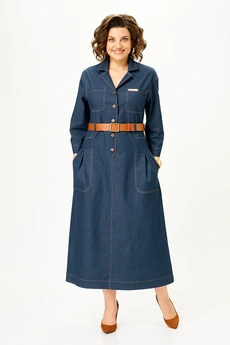 Платье 2354 синий джинс Svetlana Style