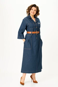 Платье 2354 синий джинс Svetlana Style