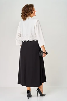 Костюм с платьем 2356 черный + белый Svetlana Style