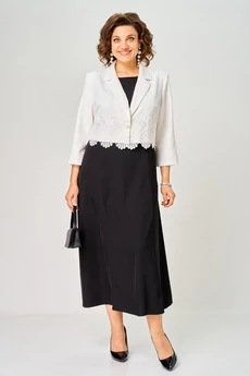 Костюм с платьем 2356 черный + белый Svetlana Style