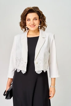 Костюм с платьем 2356 черный + белый Svetlana Style