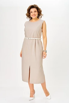 Костюм с платьем 2357 бежевый Svetlana Style