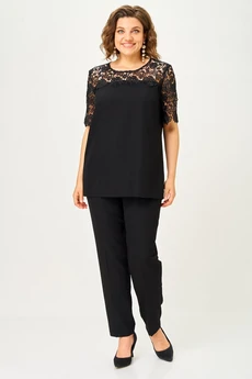 Костюм брючный 2362 черный Svetlana Style