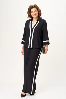 Костюм брючный 2365 черный блеск Svetlana Style