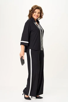 Костюм брючный 2365 черный блеск Svetlana Style