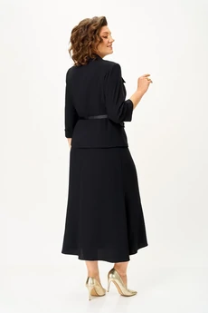 Костюм с юбкой 2370 черный Svetlana Style