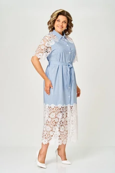Платье 2373 голубой Svetlana Style