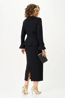 Костюм с юбкой 2376 черный Svetlana Style