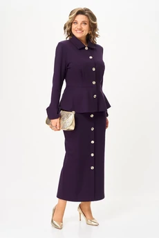 Костюм с юбкой 2376 фиолетовый Svetlana Style
