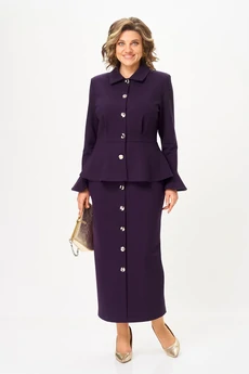 Костюм с юбкой 2376 фиолетовый Svetlana Style
