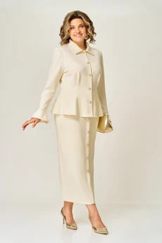 Костюм с юбкой 2376 черный Svetlana Style