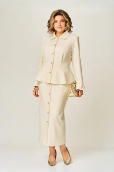 Костюм с юбкой 2376 черный Svetlana Style