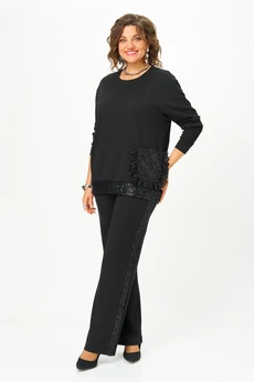 Костюм брючный 5029 черный Svetlana Style