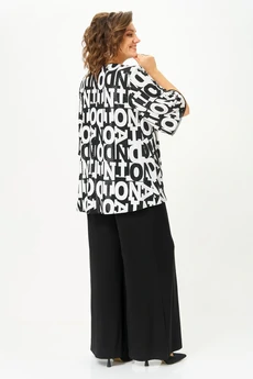 Костюм брючный 5035 черный+буквы Svetlana Style