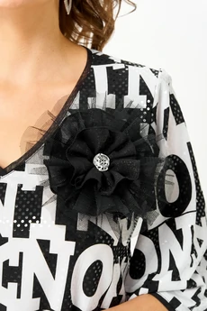 Костюм брючный 5035 черный+буквы Svetlana Style