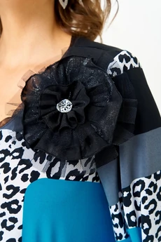 Костюм брючный 5035 черный принт  Svetlana Style