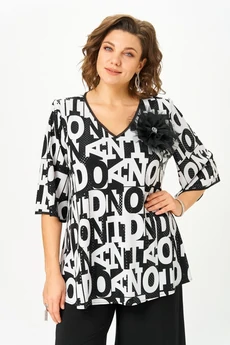 Блузка 5036 черный+буквы Svetlana Style