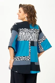 Блузка 5036 черный принт Svetlana Style