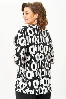 Блузка 5036 черный+буквы Svetlana Style