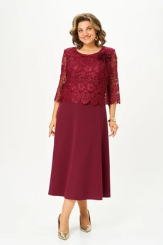 Платье 5039 бордовый Svetlana Style