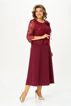 Платье 5039 бордовый Svetlana Style