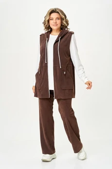 Костюм брючный 5044 коричневый Svetlana Style