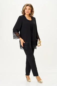 Костюм брючный 7004 черный Svetlana Style