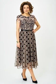 Платье 899 коричневый Swallow