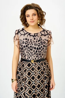 Платье 899 коричневый Swallow