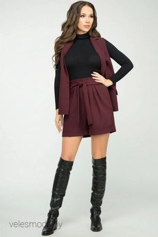 Жилет  1374 бордо TEFFI Style