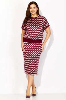 Костюм с юбкой 1331 винный ТАиЕР