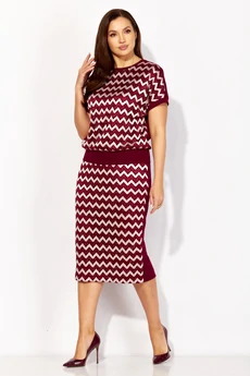 Костюм с юбкой 1331 винный ТАиЕР