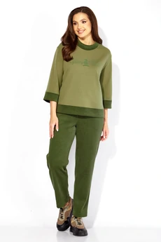 Костюм брючный 1381 оливковый ТАиЕР