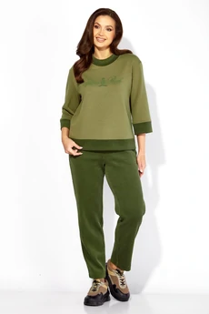 Костюм брючный 1381 оливковый ТАиЕР