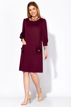 Платье 1401 винный ТАиЕР