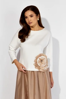 Костюм с юбкой 1405 молочный ТАиЕР