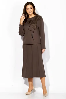 Костюм с юбкой 1409 капучино ТАиЕР