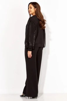 Костюм брючный 1412 черный ТАиЕР