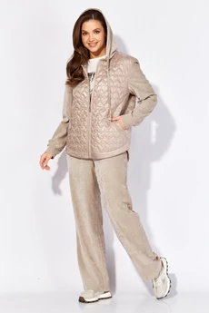 Костюм брючный 1416 жемчужный ТАиЕР