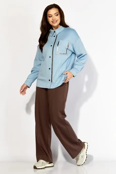 Костюм брючный 1419 голубой ТАиЕР