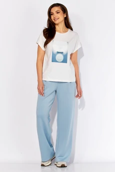 Костюм брючный 1420 голубой ТАиЕР