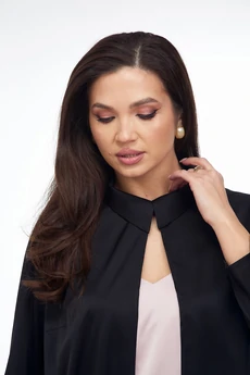 Блузка 25-261 черный ТАККА Плюс