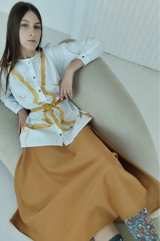 Юбка 516 горчица Tanya Arzhanova